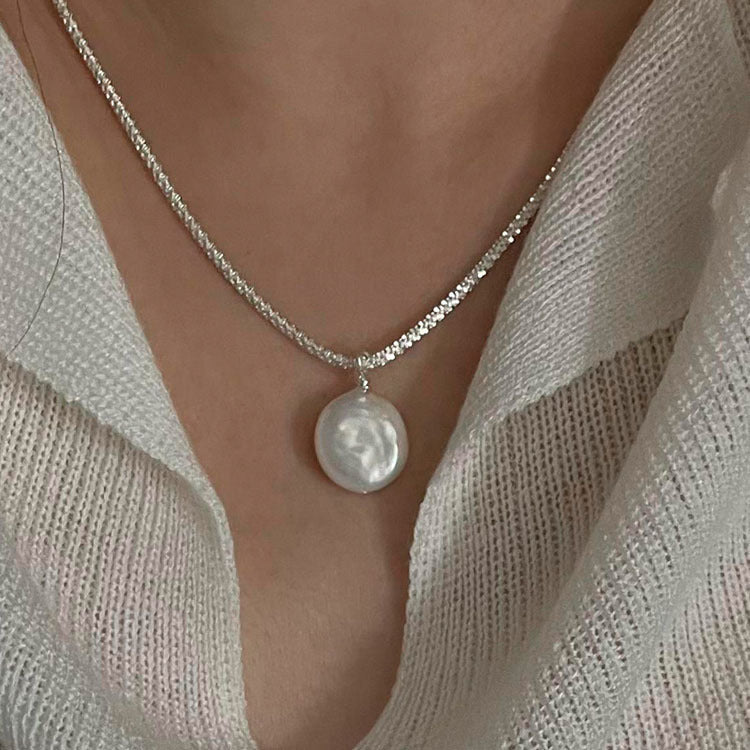 Button Pearl Necklace