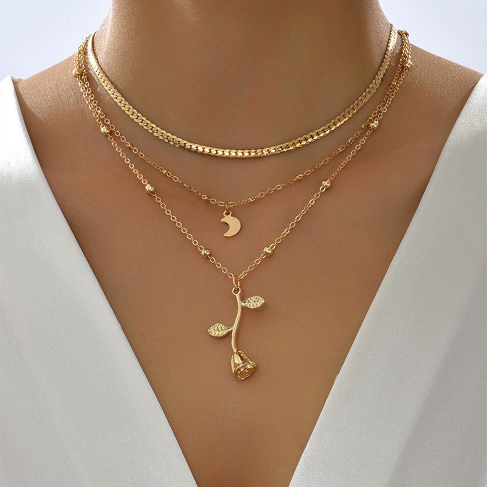 Rose Flower Choker Necklace