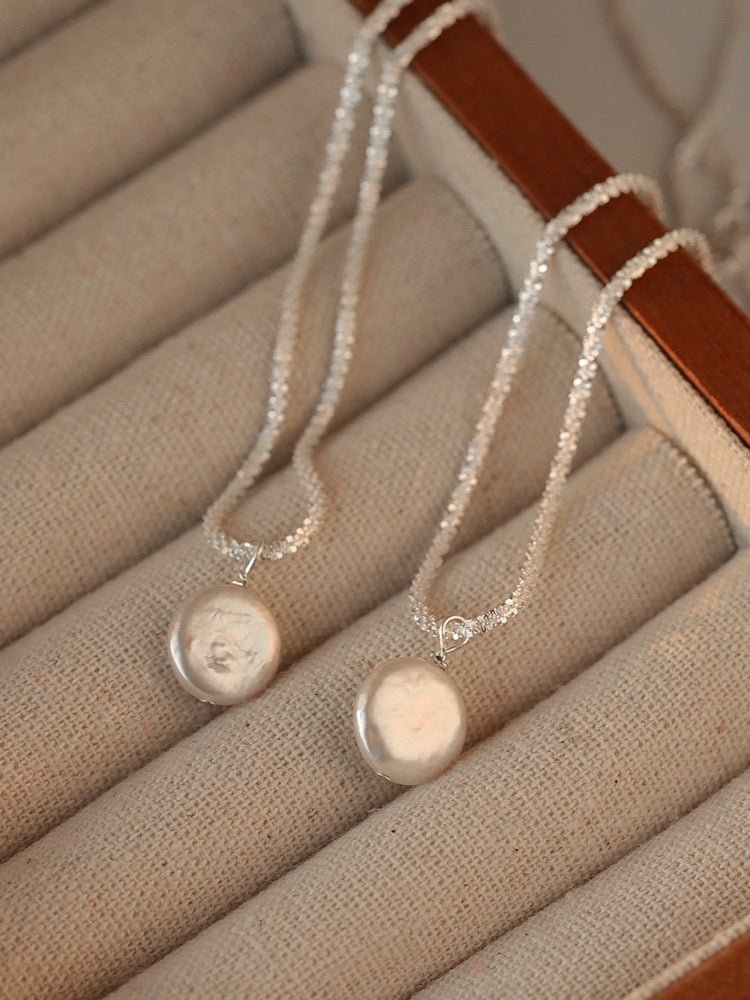 Button Pearl Necklace
