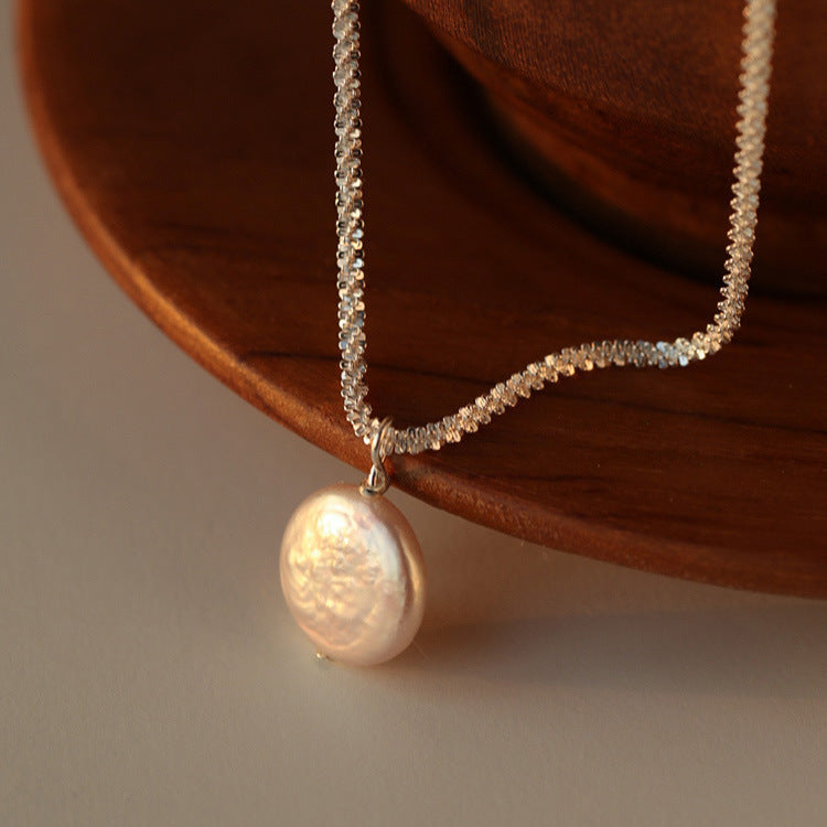 Button Pearl Necklace