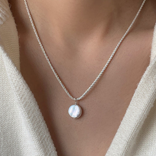 Button Pearl Necklace