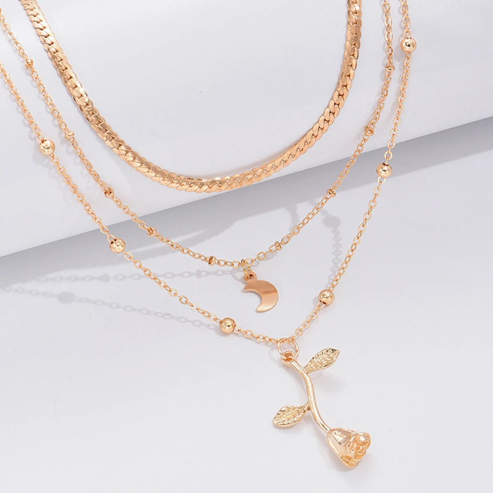 Rose Flower Choker Necklace