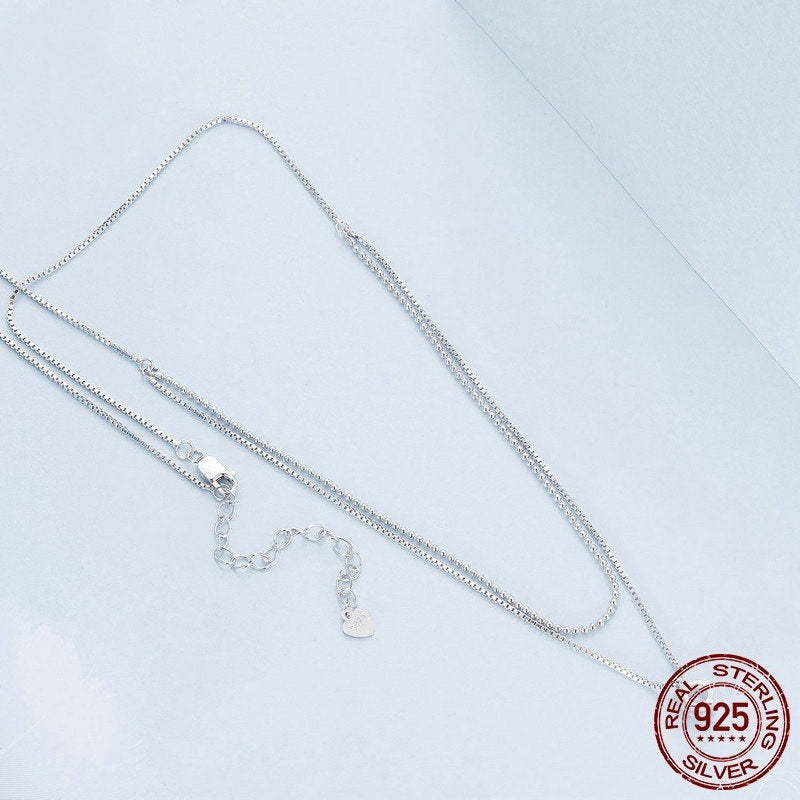 Silver Double-layered Necklace